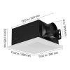 Bathroom Exhaust Fan, 80 CFM Bathroom Vent, Low-Noise, Premium Motor Ceiling Fan, Standard 4-inch Duct Interface for Laundry Room, Storage Room, Home