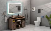 72 x 36 Inch LED Bathroom Mirror with Front and Backlight, Wall Mounted Vanity Mirror, Anti-Fog, Memory, 3 Colors, Stepless Dimmable