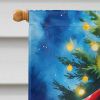 Goldendoodle Christmas House Flag Large Porch Sleeve Pole Decorative Outside Yard Banner Artwork Wall Hanging, Polyester, House Size, Multicolor