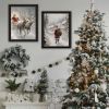 Trendy Decor 4U 2-Piece Vignette On The Eve of Christmas Black Framed Wall Art for Living Room, Holiday Wall Art Print for Home Decor, Bedroom Wall Ar