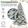 Christmas Tree Snow Flocked 5FT, Bringstar Artificial Xmas Trees 768 Premium PVC Branches, Hinged