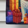 Kuvasz Holiday Christmas House Flag Large Porch Sleeve Pole Decorative Outside Yard Banner Artwork Wall Hanging, Polyester, House Size, Multicolor