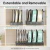 Pots and Pans Organizer under Cabinet, 8 Tier Pot Organizers Rack Expandable 11.65" to 19.02" Height with 3 DIY Methods