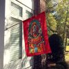 Bloodhound Holiday Christmas House Flag Large Porch Sleeve Pole Decorative Outside Yard Banner Artwork Wall Hanging, Polyester, House Size, Multicolor