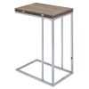 Weathered Oak and Chrome Side Table