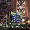 Rhode Island Violets in Watercolor Throw Pillow Machine Washable, Indoor Outdoor Decorative Pillow for Couch, Bed or Patio, 18Hx18W