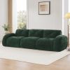 110''Boneless Sofa With Tufted,Soft Velvet Fabric,Modular Sectional Sofa Couches,32D High Density Sponge,Anti-Slip Design,Ergonomic Design Bottom