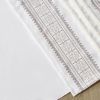 Poly Printed Curtain Panel with Tufted Stripe and Lining White/Brown 50x95"