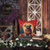 Fawn Pug Christmas Throw Pillow Machine Washable, Indoor Outdoor Decorative Pillow for Couch, Bed or Patio, 14Hx14W