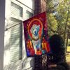 Kuvasz Holiday Christmas House Flag Large Porch Sleeve Pole Decorative Outside Yard Banner Artwork Wall Hanging, Polyester, House Size, Multicolor