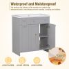 30" Bathroom vanity with Single Sink in grey; Combo Cabinet Undermount Sink; Bathroom Storage Cabinet; Solid Wood Frame