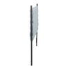 Queen Size Headboard in Black Metal and Blue Fabric