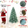 7.5ft Artificial Christmas Tree Blue Spruce Xmastree with 2148 PE/PVC Branches Metal Tree Stand for Home Office Easy Assembly,Unlit
