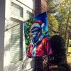 Gorilla Christmas House Flag Large Porch Sleeve Pole Decorative Outside Yard Banner Artwork Wall Hanging, Polyester, House Size, Multicolor