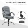 Vinsetto High Back Executive Home Office Chair Adjustable Height Upholstered Padding Gray