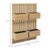 Outsunny Wall-Mounted Wood Planter Box with Trellis for Climbing Plants Outdoor Raised Garden Bed with Adjustable Height