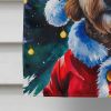 Goldendoodle Christmas House Flag Large Porch Sleeve Pole Decorative Outside Yard Banner Artwork Wall Hanging, Polyester, House Size, Multicolor