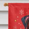 Fawn Boxer Holiday Christmas House Flag Large Porch Sleeve Pole Decorative Outside Yard Banner Artwork Wall Hanging, Polyester, House Size, Multicolor