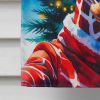 Giraffe Christmas House Flag Large Porch Sleeve Pole Decorative Outside Yard Banner Artwork Wall Hanging, Polyester, House Size, Multicolor