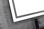 72 x 36 Inch LED Bathroom Mirror with Front and Backlight, Wall Mounted Vanity Mirror, Anti-Fog, Memory, 3 Colors, Stepless Dimmable