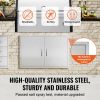 BBQ Access Door, 35W x 24H Inch Double Outdoor Kitchen Door, Stainless Steel Flush Mount Door, Wall Vertical Door with Handles, for BBQ Island