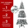 4ft PVC Round Head Flocking Tree Wrap Small Celebrate Festival Artificial Christmas Tree