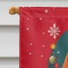 Bloodhound Holiday Christmas House Flag Large Porch Sleeve Pole Decorative Outside Yard Banner Artwork Wall Hanging, Polyester, House Size, Multicolor