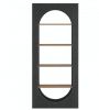 Modern 70.8-Inch Arched Bookcase 5-Tier Freestanding Tall Bookshelf for Living Room Home Office Decor