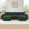 U-shaped Boneless Sofa,Tufted Design,32D High Density Sponge,Bottom Anti-Slip Design,No Assembly Required Bottom,Free Combination