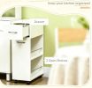 3-Tier Slim Storage Cart Rolling Narrow Kitchen Cart on Wheels for Small Spaces Slide out Side Utility Cart for Bathroom Laundry