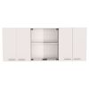 White and Onyx 2-Piece Kitchen Set, Kitchen Island and Wall Cabinet