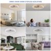 Modern Acrylic Ceiling Fan Light with Remote Control, Dimmable LED Chandelier, 6-Speed Adjustable, Quiet Motor, Flush Mount Design for Living Room, Be