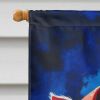 Pig Christmas House Flag Large Porch Sleeve Pole Decorative Outside Yard Banner Artwork Wall Hanging, Polyester, House Size, Multicolor