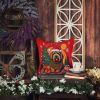 Briard Christmas Throw Pillow Machine Washable, Indoor Outdoor Decorative Pillow for Couch, Bed or Patio, 14Hx14W