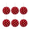 D3.9" Christmas Ball Ornaments, Decorative Hanging Ball Christmas Tree Ornaments for Holiday Party Decorations, Set of 6