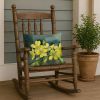 South Carolina Yellow Jessamine in Watercolor Throw Pillow Machine Washable, Indoor Outdoor Decorative Pillow for Couch, Bed or Patio, 18Hx18W
