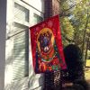 Leonberger Holiday Christmas House Flag Large Porch Sleeve Pole Decorative Outside Yard Banner Artwork Wall Hanging, Polyester, House Size, Multicolor