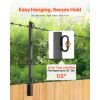 Fence Post Extender, 8 Packs 23.8 in Barbed Wire Arm, Sturdy Steel Fence Height Extender, Flat or Surface Mounted Barbed Wire Extension Arms