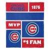 [Personalization Only] OFFICIAL MLB Colorblock Personalized Silk Touch Throw Blanket - Cubs