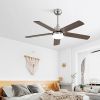 42 Inch Ceiling Fan with Light for Bedroom, Living Room - Remote Control, 3 Color Dimmable LED & Memory Function, Reversible DC motor, 1/4/8H Timer