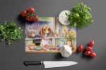 Decorating Easter English Foxhound Glass Cutting Board Decorative Tempered Glass Kitchen Cutting and Serving Board Large Size Chopping Board
