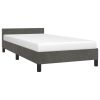 Bed Frame without Mattress Dark Gray Twin XL Velvet