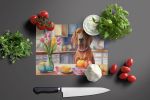 NEW Decorating Easter Redbone Coonhound Glass Cutting Board Decorative Tempered Glass Kitchen Cutting and Serving Board Large Size Chopping Board