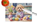 NEW Decorating Easter Cockapoo Glass Cutting Board Decorative Tempered Glass Kitchen Cutting and Serving Board Large Size Chopping Board