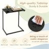 C-Shaped Side Table Sofa Snack End Table Metal Frame Living Room Ottoman Coffee Table Bedroom Reading Lamp Desk