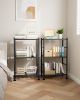 2-Pack Storage Shelves - 3-Tier Metal Wire Shelf Organizer, Slim Shelf Rack with Adjustable Feet for Laundry Room, Kitchen, Garage Organization