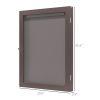 HOMCOM Sports Jersey Display Case 235x315 UV Protection Frame Wall Mount Brown
