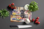 Decorating Easter Cane Corso Glass Cutting Board Decorative Tempered Glass Kitchen Cutting and Serving Board Large Size Chopping Board