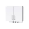 Weiser Wall Storage Cabinet, Space Saver Storage Cabinet with Broom Hangers