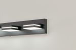Modern Black LED Vanity Light, 5-Lights Wall Sconce for Bathroom and Mirror, Sleek Minimalist Design, Energy-Efficient, Easy to Install